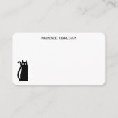 Carte De Correspondance Papeterie personnalisée Chat Noir (Devant)