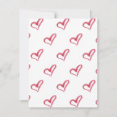 Carte De Correspondance Papeterie personnalisée Coeur peint (Dos)