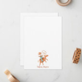 Carte De Correspondance Papeterie personnalisée de Cowboy Kid (Devant/Arrière en situation)