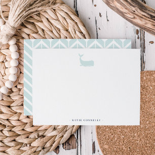 Carte De Correspondance Papeterie personnalisée de la baleine côtière
