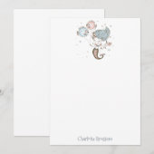 Carte De Correspondance Papeterie personnalisée de Mermaid Fish Kid (Devant / Derrière)