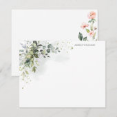 Carte De Correspondance Papeterie personnalisée Dusty Blue Greenery (Devant / Derrière)