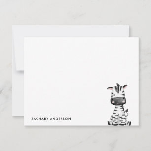 Carte De Correspondance Papeterie Personnalisée Enfant Zèbre Bébé Mignon M