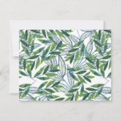 Carte De Correspondance Papeterie personnalisée Feuille verte (Dos)