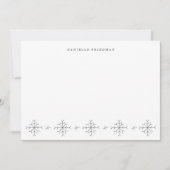 Carte De Correspondance Papeterie personnalisée flocon de neige rustique C (Devant)