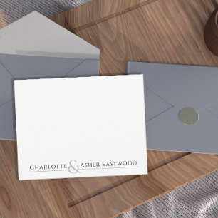 Carte De Correspondance Papeterie personnalisée pour couples