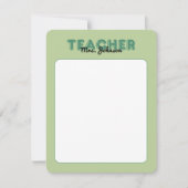 Carte De Correspondance Papeterie personnalisée pour enseignants Fin d'ann (Devant)