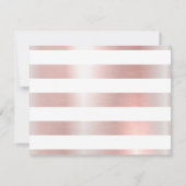 Carte De Correspondance Papeterie personnalisée Rose Gold (Dos)