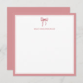 Carte De Correspondance Papeterie pour bébé et petite fille (Devant / Derrière)
