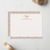 Carte De Correspondance Papeterie pour enfants à motif géométrique arc-en- (Devant/Arrière en situation)