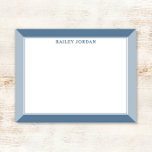 Carte De Correspondance Papeterie professionnelle bicolore bleu ardoise po<br><div class="desc">Cette conception présente une bordure de cadre bicolore avec un espace pour un nom. Cliquez sur le bouton Personnaliser si vous souhaitez déplacer/redimensionner les images et modifier davantage le texte ! Des variations de cette conception, des couleurs supplémentaires, ainsi que des produits coordonnés sont disponibles dans notre boutique, zazzle.com/store/doodlelulu. Contactez-nous...</div>