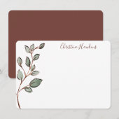 Carte De Correspondance Papeterie Rustique Feuille personnalisée (Devant / Derrière)