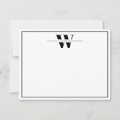 Carte De Correspondance Papeterie simple Monogramme simple (Devant)