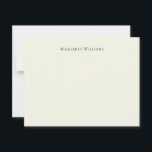Carte De Correspondance Papier à crème blanche classique écrin Ecru Person<br><div class="desc">Papier à crème blanche Ecru minimaliste classique Personnalisé</div>