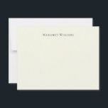 Carte De Correspondance Papier à crème blanche classique écrin Ecru Person<br><div class="desc">Papier à crème blanche Ecru minimaliste classique Personnalisé</div>