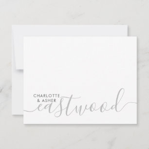 Carte De Correspondance Papier à Lettre Monogramme Élégant pour Couple