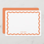 Carte De Correspondance Papier à lettres classique rétro Wavy Apricot pers (Devant / Derrière)