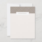 Carte De Correspondance Papier à lettres Crosshatch - Chocolat (Devant)