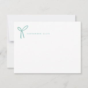 Carte De Correspondance Papier à lettres Cute Girl Aqua Ribbon Bow