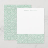 Carte De Correspondance Papier à lettres géométriques estampillées - Monna (Devant / Derrière)