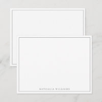 Papier à lettres Gris Personnalisé De Base Minimal