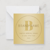 Carte De Correspondance Papier à lettres minimal moderne stylisé or (Devant)