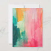 Carte De Correspondance Papier à lettres peint rose Turquoise (Dos)