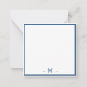 Carte De Correspondance Papier à lettres personnalisé avec bordure bleu ma