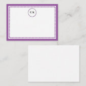 Carte De Correspondance Papier à lettres personnalisé avec monogramme et b (Devant / Derrière)