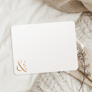 Carte De Correspondance Papier à lettres personnalisé monogramme d'automne