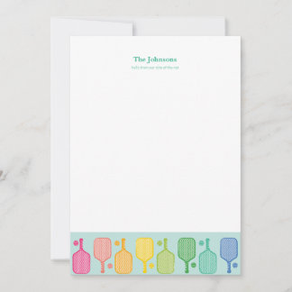 Carte De Correspondance Papier à lettres personnalisé pour pickleball Cart