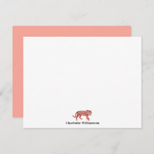 Carte De Correspondance Papier à lettres personnalisé stylé simple Tigre r
