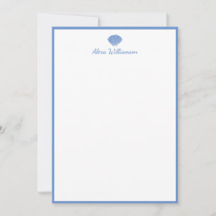 Carte De Correspondance Papier à lettres personnalisées classique bleu coq