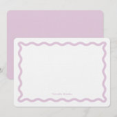 Carte De Correspondance Papier à lettres personnalisées Retro Wavy (Devant / Derrière)