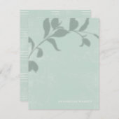 Carte De Correspondance Papier à lettres pour femmes dans l'ombre botaniqu (Devant / Derrière)
