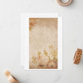 Carte De Correspondance Papier Antique Note (Devant/Arrière en situation)