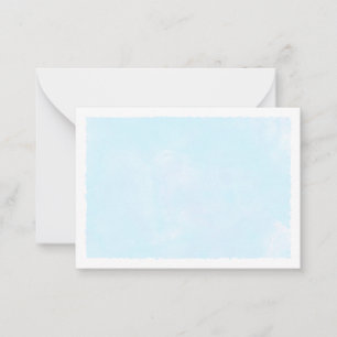 Carte De Correspondance Papier Aquarelle Pastel Bleu Tout Occasion