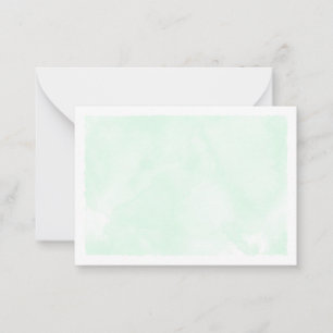 Carte De Correspondance Papier Aquarelle Pastel Vert Tout Occasion