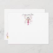 Carte De Correspondance Papier de notes du Coeur - (Devant / Derrière)