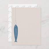 Carte De Correspondance Papier de pêche - Cobalt (Devant / Derrière)