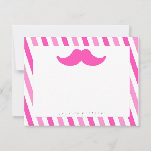 Carte De Correspondance Papier Moustache (Devant)