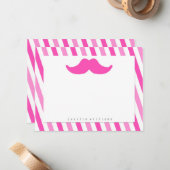 Carte De Correspondance Papier Moustache (Devant/Arrière en situation)