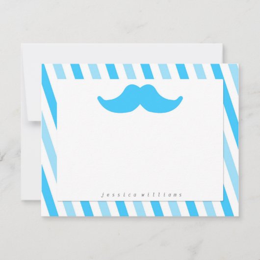 Carte De Correspondance Papier Moustache (Devant)