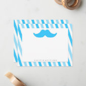 Carte De Correspondance Papier Moustache (Devant/Arrière en situation)