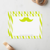 Carte De Correspondance Papier Moustache (Devant/Arrière en situation)