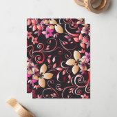 Carte De Correspondance Papier mural 7 (Devant/Arrière en situation)