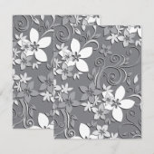 Carte De Correspondance Papier mural à fleurs 2 (Devant / Derrière)