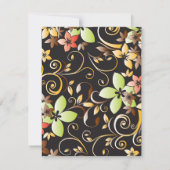 Carte De Correspondance Papier mural à fleurs 4 (Dos)