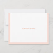 Carte De Correspondance Papier orange de la frontière rose moderne (Devant)