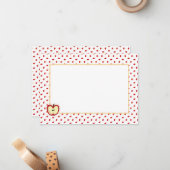 Carte De Correspondance Papier personnel Apple Cores (Devant/Arrière en situation)